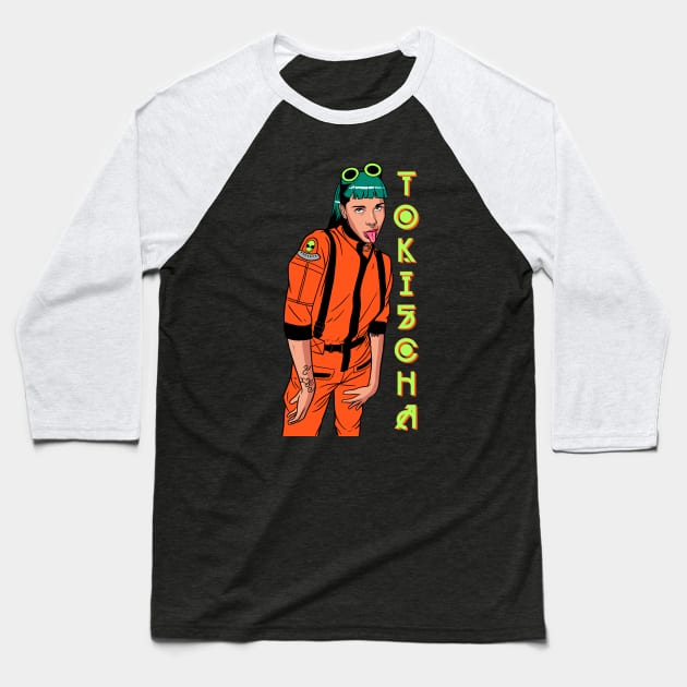 Tokischa Orange Jumpsuit Baseball T-Shirt by liomal